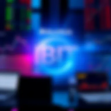 BlackRock Mega-Cap Options An illustration showing BlackRock's IBIT logo alongside images of stock market trends and brokerage accounts, symbolizing the launch of mega-cap options.