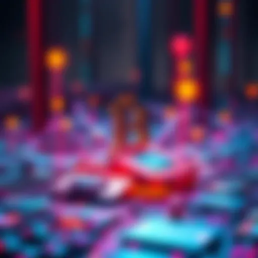 A digital representation of blockchain technology with quantum computing elements, showcasing a secure and advanced financial future.