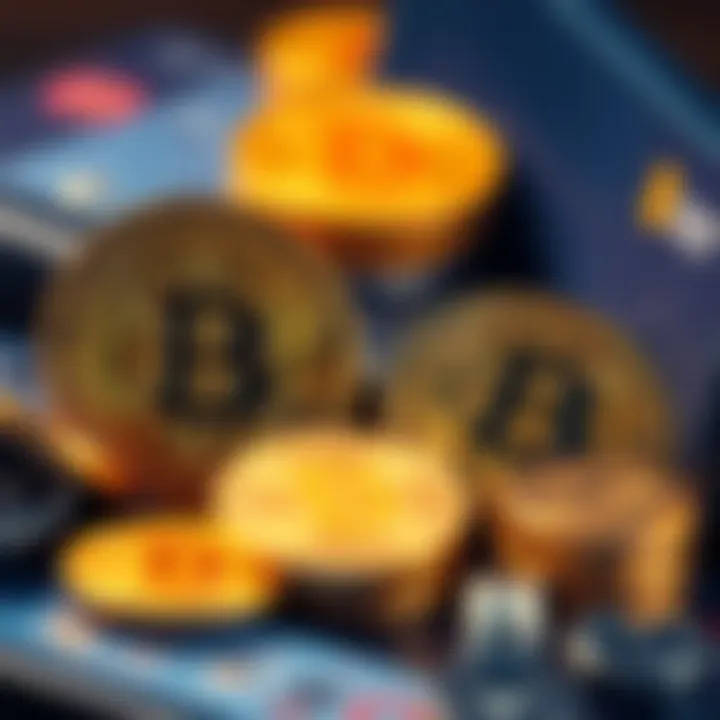 Graphic showing BNB and USDT coins with a wallet in the background, symbolizing transactions on the Base app