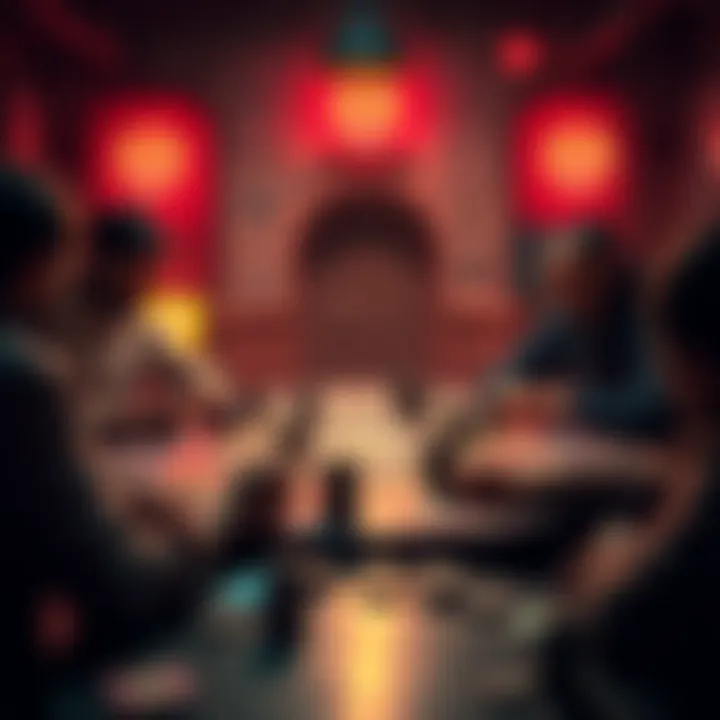 Players gather around a board game depicting a dystopian setting with Monero coins, trading contraband while hiding their identities.