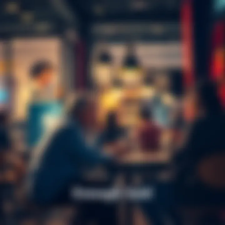 A group of people engaging in a lively discussion about important topics in a café setting.