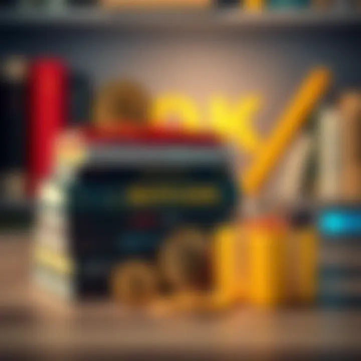 A stack of informative books on Bitcoin with a gift box beside them, symbolizing perfect gifts for Bitcoin enthusiasts.