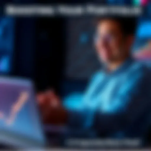 A person examining financial graphs and charts on a laptop, looking pleased with their investment growth.