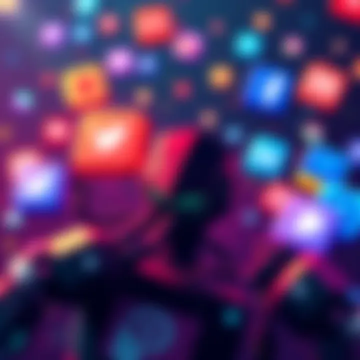 Illustration of social media icons with a focus on Cardano being targeted by bots and rival cryptocurrencies