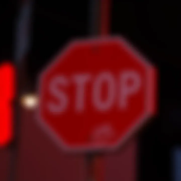 A clear stop sign representing personal boundaries with a red background and bold letters.