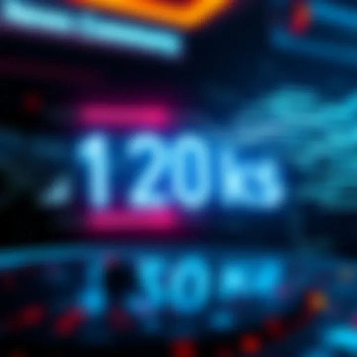 A digital display shows the performance marker at 120 kH/s, symbolizing a major achievement in the tech community.