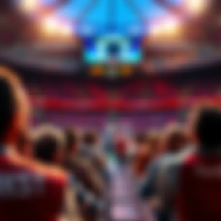 Brighton vs Arsenal and Man City vs Nottingham Forest Predictions Fans excitedly watching the Premier League matches between Brighton and Arsenal and Manchester City versus Nottingham Forest, with a scoreboard in view.