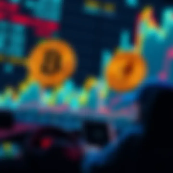 Bitcoin and Ethereum price charts showing upward trend with bullish sentiment in the background