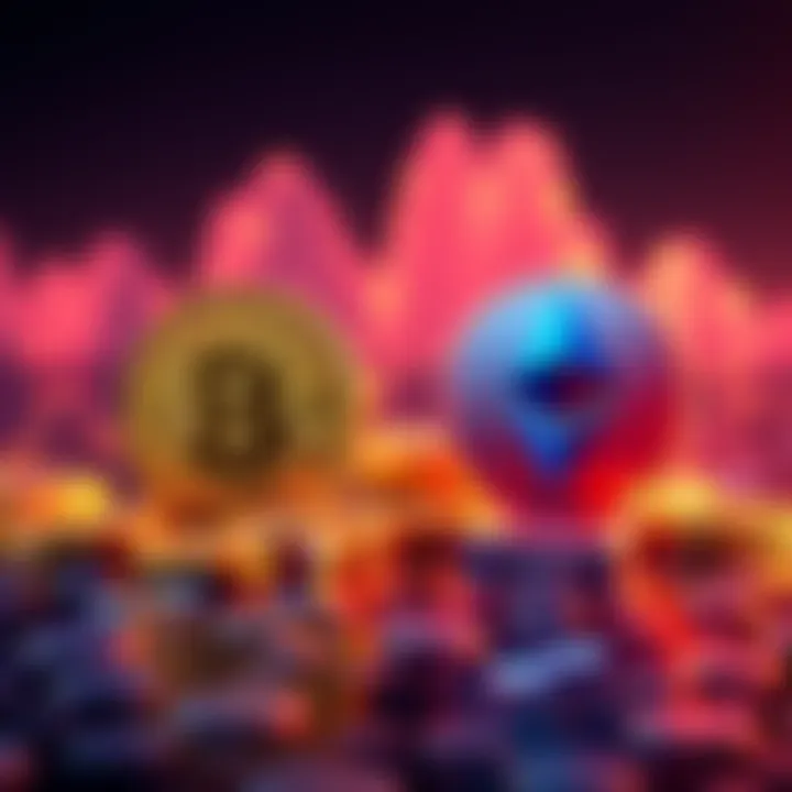 A graphic showing Bitcoin and Ethereum logos with arrows indicating a swap