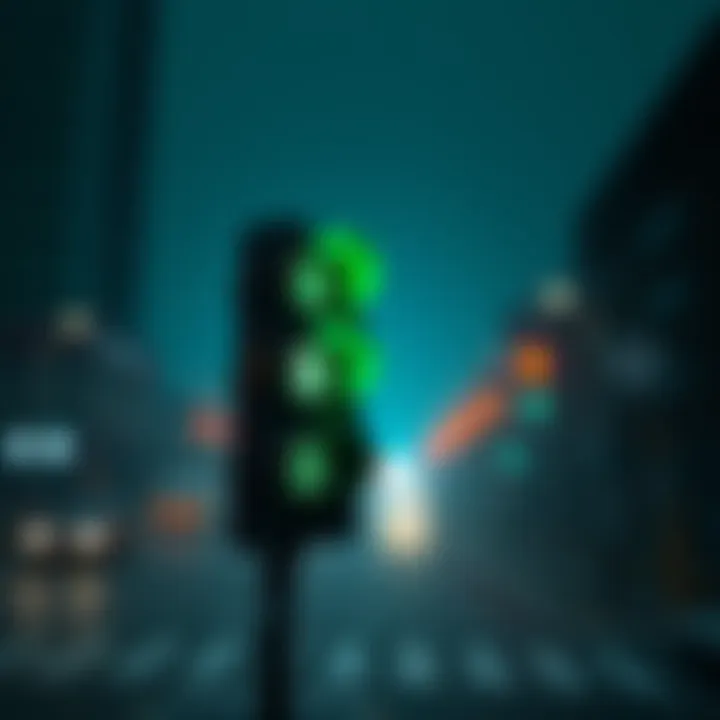 BTC Green Light A green traffic light symbolizing positive movement in Bitcoin market