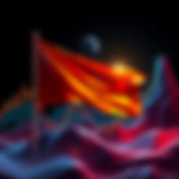 A visual representation of a bullflag pattern indicating market bullishness with an upward trend on the weekly chart.