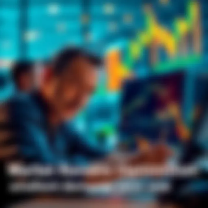 Investors looking at stock charts with a positive expression, indicating optimism despite market challenges.