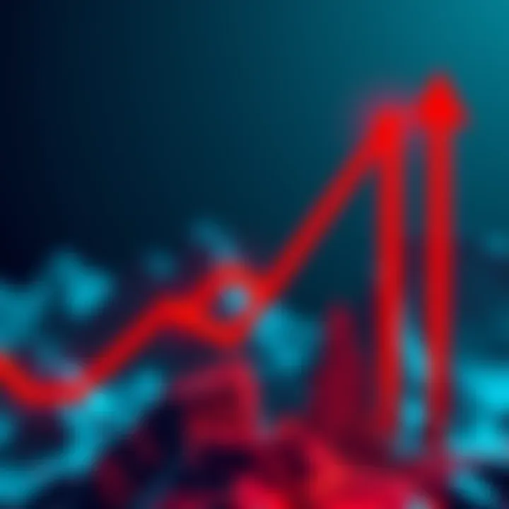 A bold graphic showing a rising graph with arrows pointing upwards, symbolizing a financial bullrun towards 300k