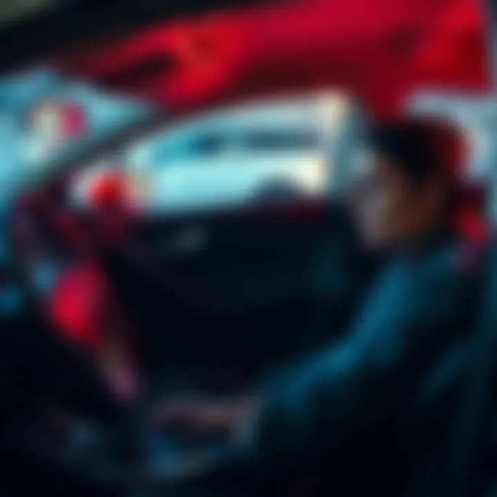 A frustrated buyer shows evidence of interior damage in a 23-year-old car while comments disappear on a forum