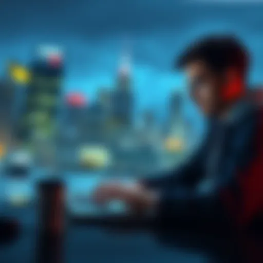 A Canadian person using a laptop to purchase Bitcoin and Ethereum with secure wallet transfers