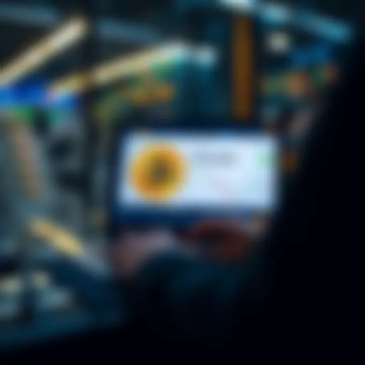 A person using a laptop to buy Bitcoin on an EU exchange, showing low fees and easy setup for dollar-cost averaging purchases.