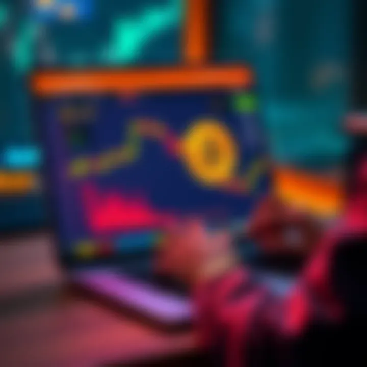 A person using a laptop to buy Bitcoin on a trusted exchange like Gemini, showing a digital wallet and Bitcoin symbol on screen