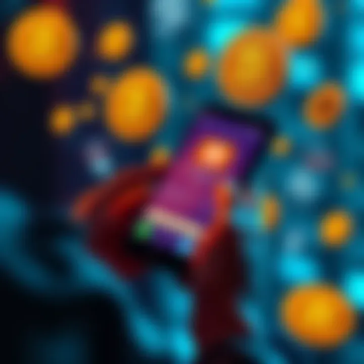 Buying Bitcoin Without KYC A person using a smartphone to buy Bitcoin with Google Pay, surrounded by digital currency symbols.