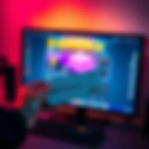 A person holding an Apple gift voucher in front of a computer screen displaying Binance platform