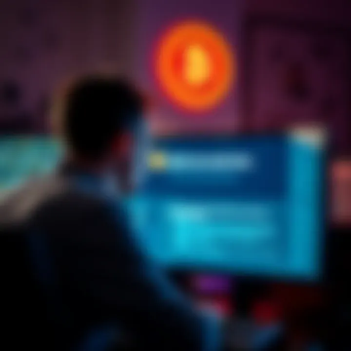 A person looking frustrated at a computer screen showing a restricted Bybit account message