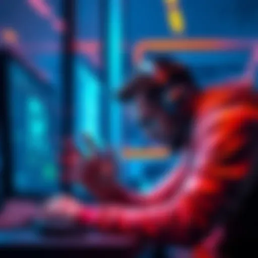 A user dealing with restrictions on their Bybit account due to a transfer from HTX, showing frustration while looking at their computer screen.