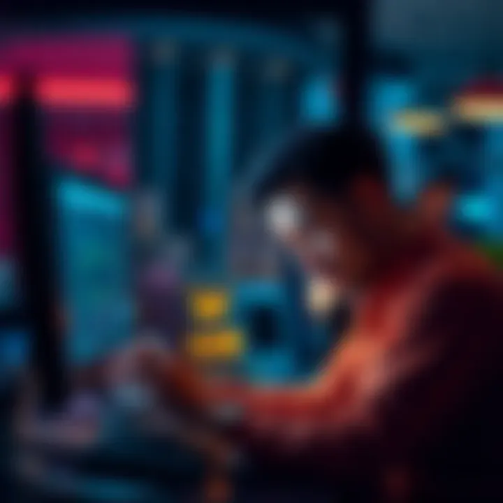 A person looking concerned while using a computer, seeking support for Bybit account issue