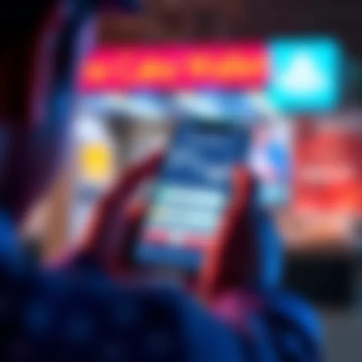 A person frustrated with their phone displaying the Cake Wallet app, showing sync problems while trying to manage their funds.