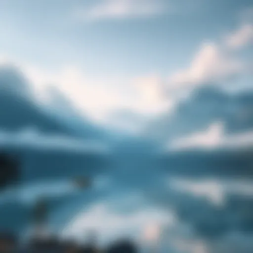 A peaceful landscape showing a serene lake surrounded by mountains, symbolizing patience and calmness.