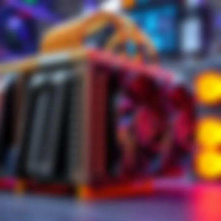 Close-up view of the Canaan Avalon Q Bitcoin miner showing its heatsinks and design features for home use