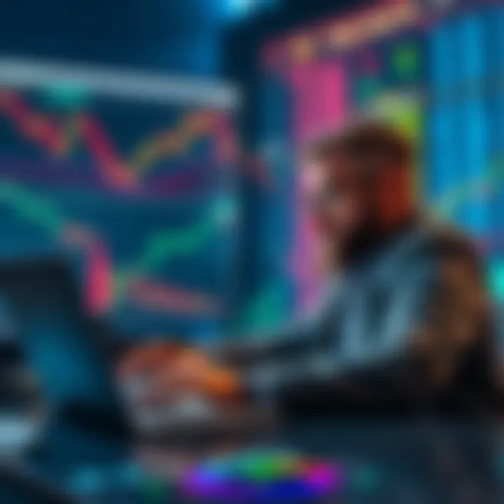 A Canadian investor analyzing crypto charts and data on a laptop, contemplating yield opportunities amidst new regulations.