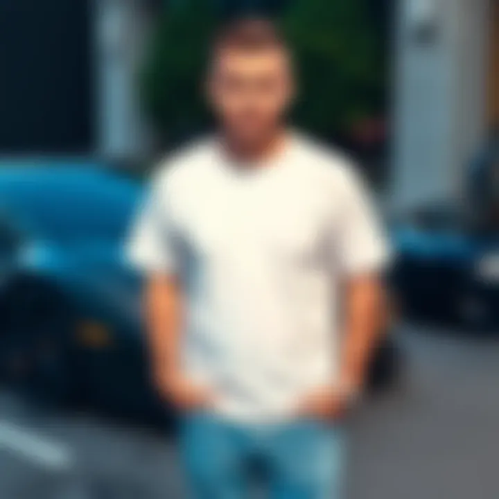 A Canadian man standing next to luxury cars including a Lamborghini and a BMW, reflecting his extravagant spending after stealing cryptocurrency.
