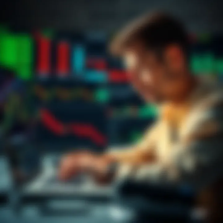 A trader looking at charts on a laptop, weighing options for selling and buying back cryptocurrency under new tax regulations.