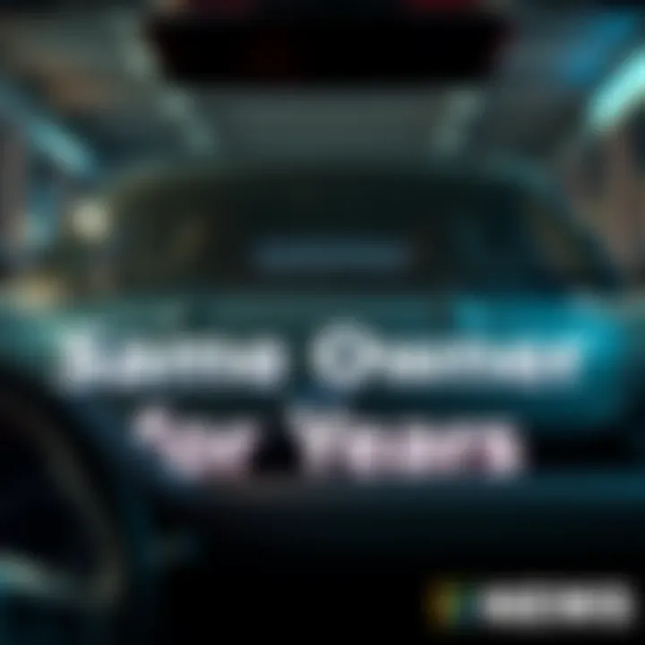 A vehicle ad showcasing a car with the phrase 'Same Owner for Years' prominently displayed, emphasizing the car's long-term ownership history.