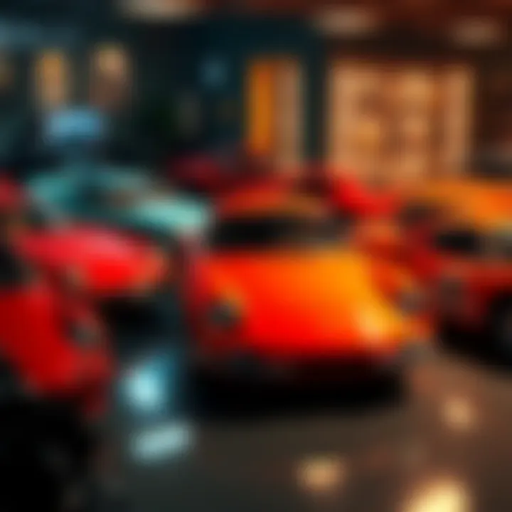 A collection of vintage and modern cars displayed elegantly, showcasing SBXCars' new focus on curation instead of auctions.