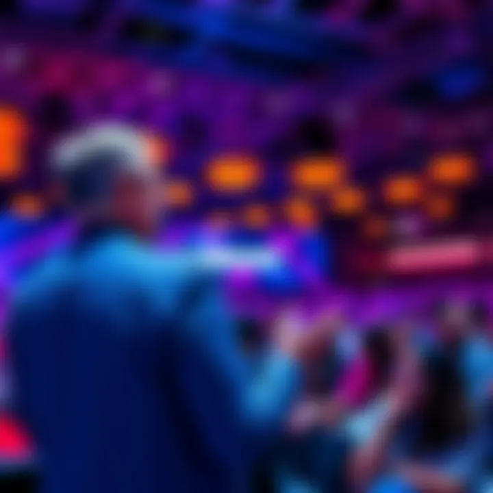 Charles presents major updates about Cardano at the Consensus HK event, with an engaged audience in the background.