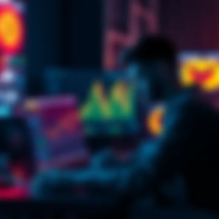 A person analyzing Cardano's performance charts on a laptop while looking concerned about media reports.
