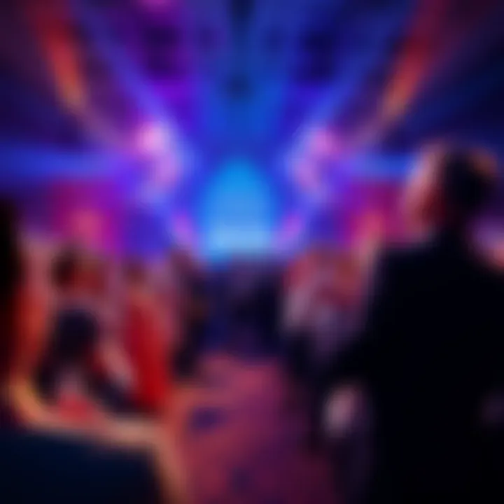A vibrant award ceremony at the ICE Awards in London, celebrating the Cardano Summit 2025 with attendees applauding and holding trophies.