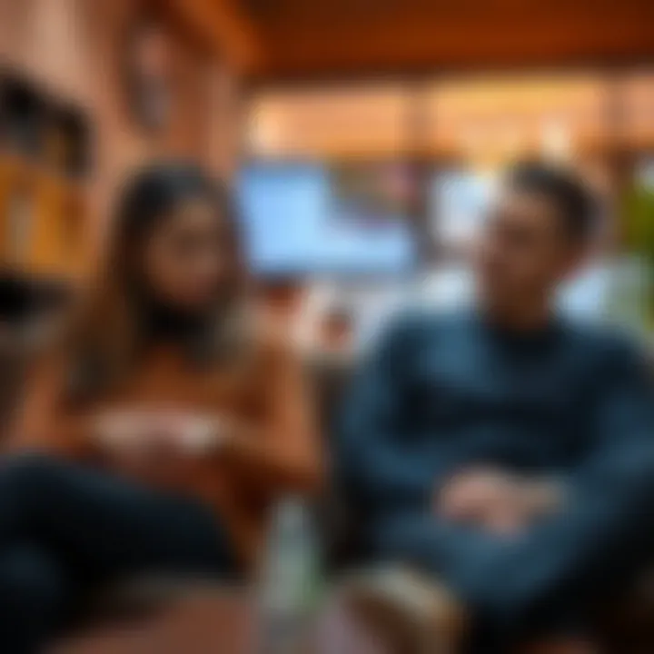 Two friends sitting together, one looking concerned while the other shares feelings, emphasizing support and connection.