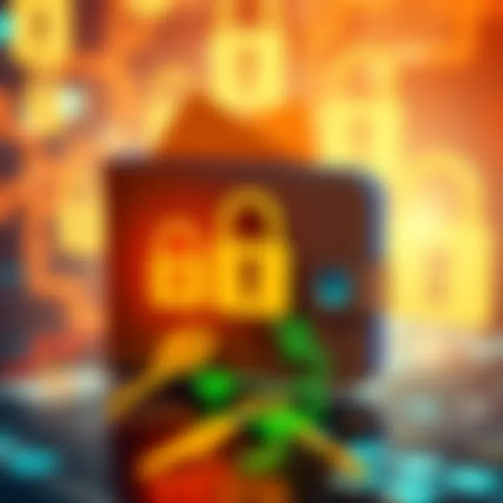 Graphic showing a digital wallet with locked privacy symbols and a carrot icon representing the Carrot View Keys, highlighting user control over personal data.