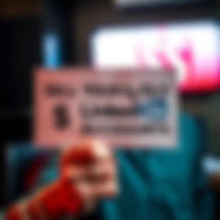 A person holding a sign that says 'Sell Your Old LinkedIn Accounts for Cash' with a dollar sign symbol