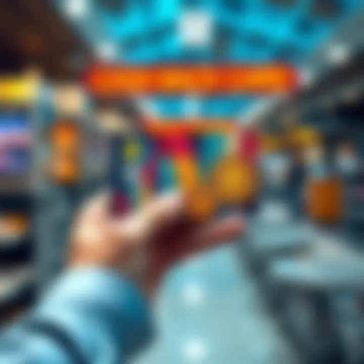 A person holding a crypto card with Bitcoin and stablecoin logos, showcasing cash back rewards for daily purchases.