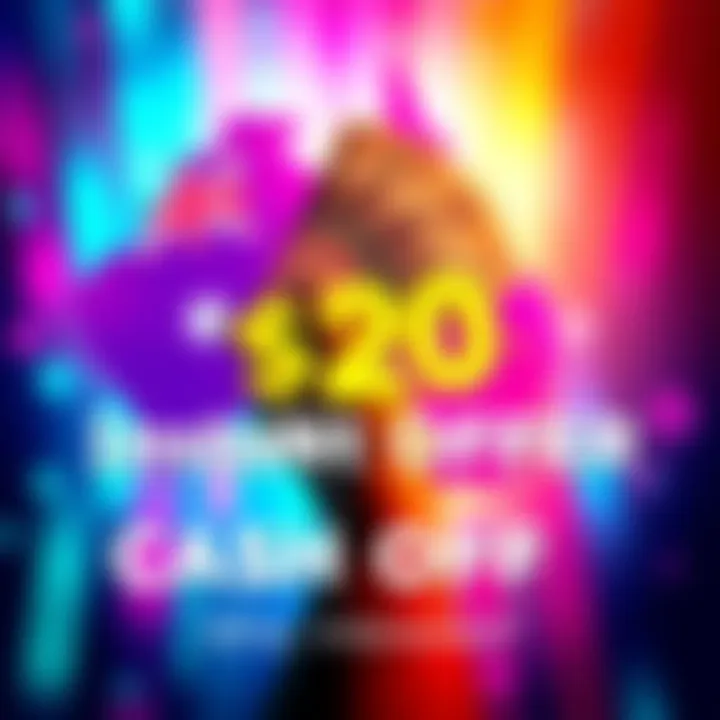 A hand holding cash with the text '$20 Instant Cash Offer' on a colorful background