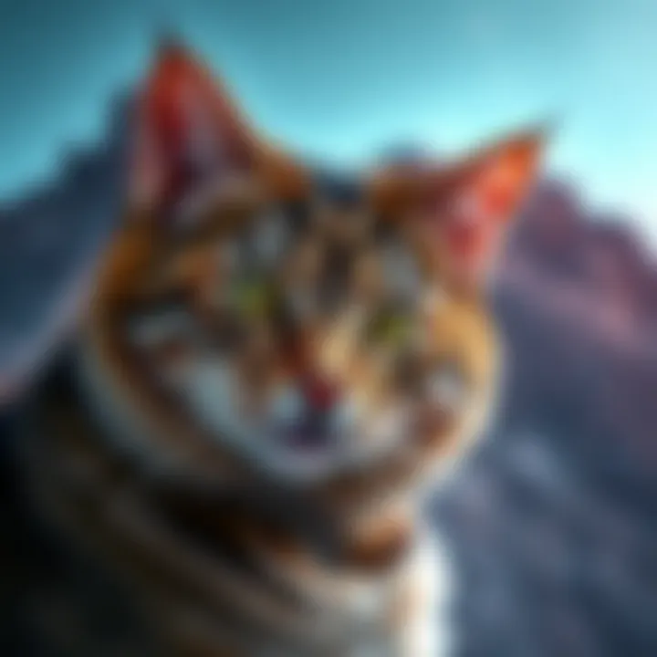 The $CATCOIN logo represented on the Solana blockchain background, with a focus on a cat symbolizing charity and community engagement.