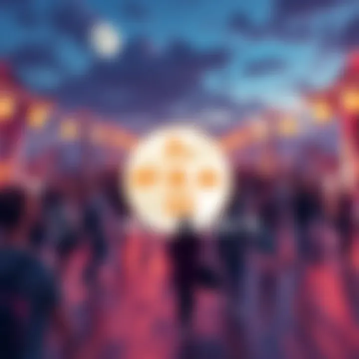 Graphic showcasing Moon Week 70 with CC MOONDAO logo and highlights of new community hub and governance proposals