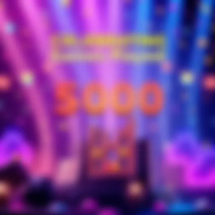 A graphic showing a celebration of 5000 games played on a classic games platform with Tetris prominently featured
