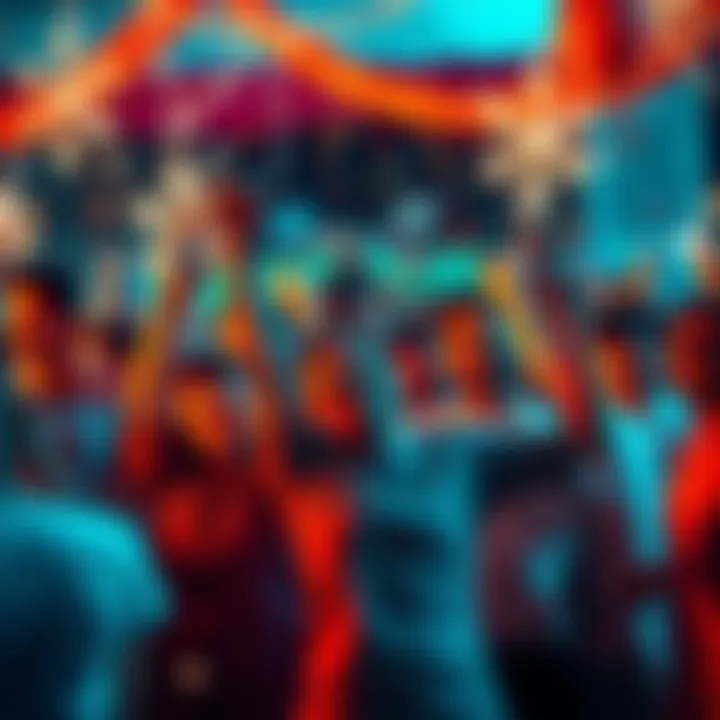 A celebration scene with people joyfully marking 90 days of successful daily collection activities.