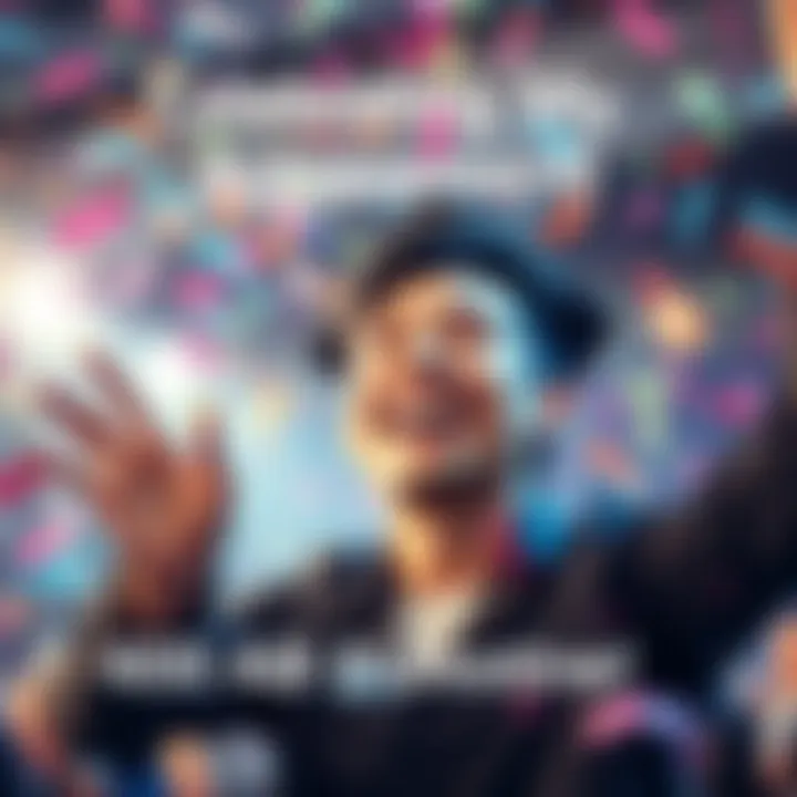 A person joyfully celebrating a milestone with confetti and a big smile.