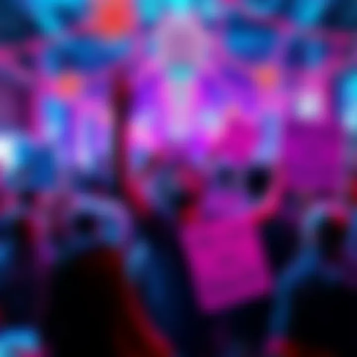 People joyfully celebrating in 2026 with signs saying, 'We are so back' and festive decorations around them.