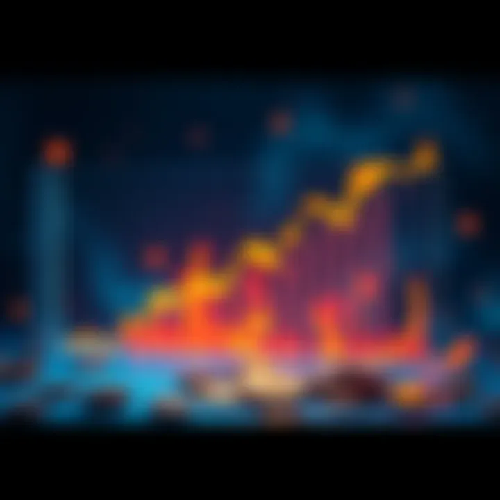 Visual representation of Celestia's token burn proposal, featuring a graph showing annual fees versus token issuance costs, with burning tokens symbolizing the fee-burn strategy.