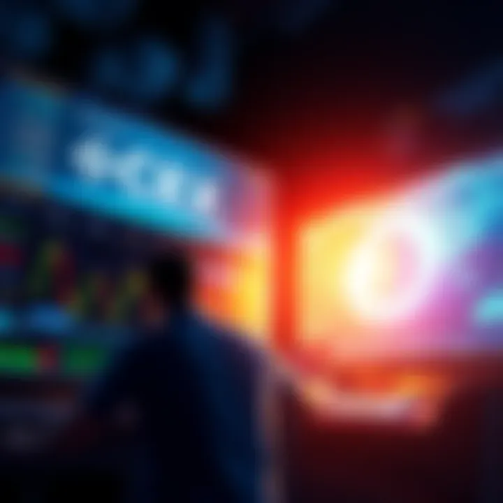 A visual comparison of centralized exchanges and decentralized finance, featuring a user accessing a CEX interface while another explores a No-KYC platform like AllArk.